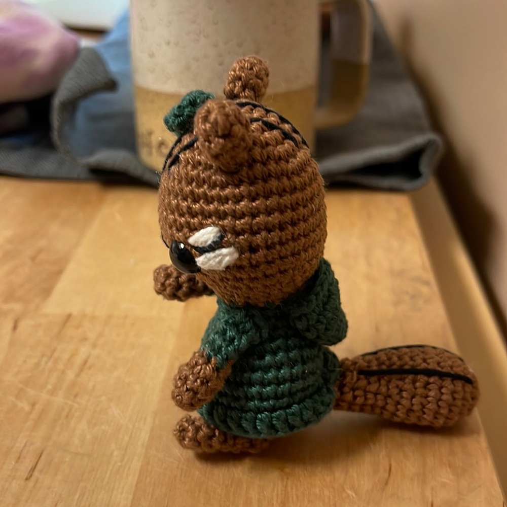 Handcrafted Chipmunk Decor Amigurui Crochet Figure - Picture 6 of 10